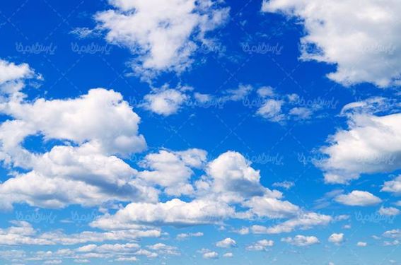 منظره چشم انداز آسمان آبی ابر های سفید لکه های ابر12