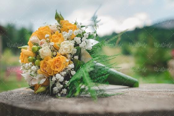 دسته گل عروس گل مصنوعی گلفروشی