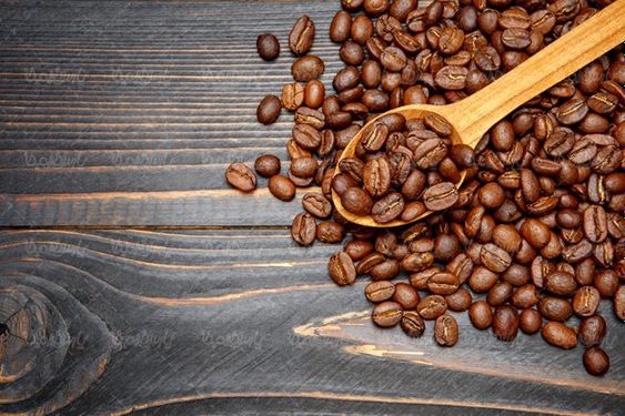 قهوه فرآوری شده دانه های قهوه قاشق چای خوری