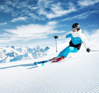 اسکی ورزش زمستانی برف منظره زمستانی