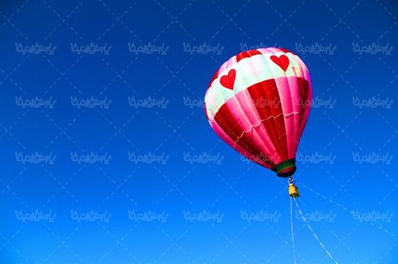 آسمان آبی پرواز بالون بالون رنگی