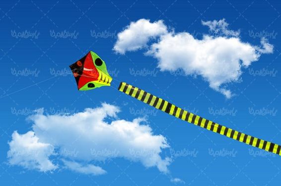 بادبادک بازی پرواز بادبادک  آسمان آبی