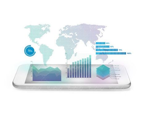 تبلت نمودار سه بعدی چارت گرافیکی موبایل