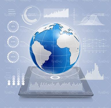 تبلت نمودار سه بعدی چارت گرافیکی موبایل