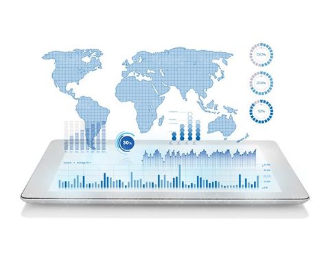 تبلت نمودار سه بعدی چارت گرافیکی موبایل