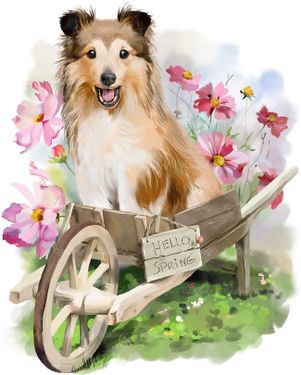 نقاشی حیوانات سگ تابلوی نقاشی