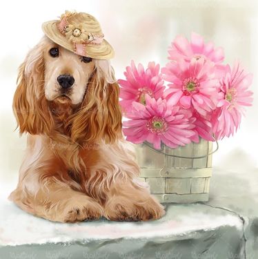 نقاشی حیوانات سگ تابلوی نقاشی