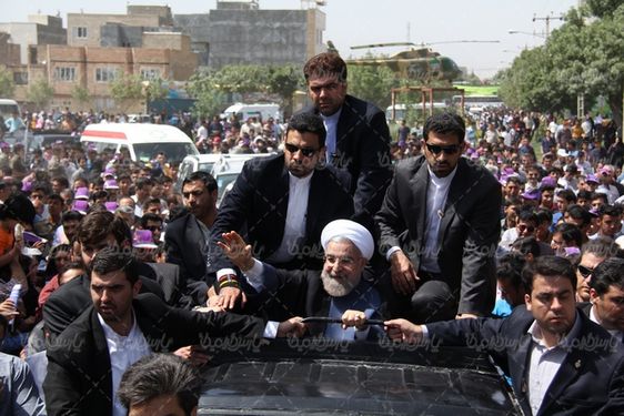 استقبال مردم بجنورد از آقای روحانی