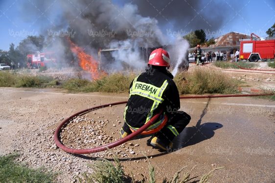 عکس با کیفیت رزمایش آتش نشانی