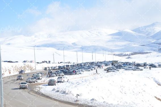 تصویر جاده برفی