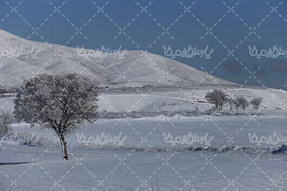 چشم انداز زیبای برفی