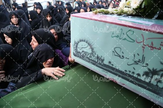 تصویر مراسم تشییع پیکر شهید گمنام