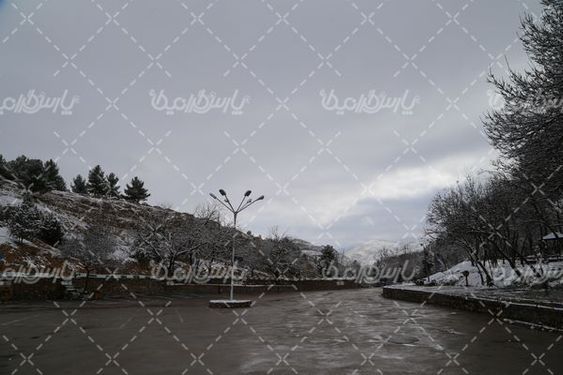 تصویر با کیفیت منظره برفی