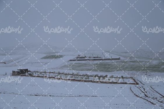 چشم انداز زیبا از برف