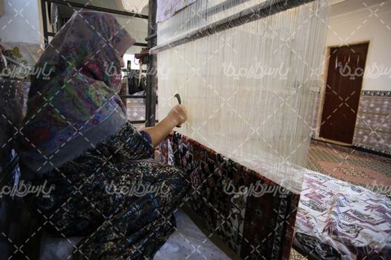 تصویر با کیفیت قالی بافی