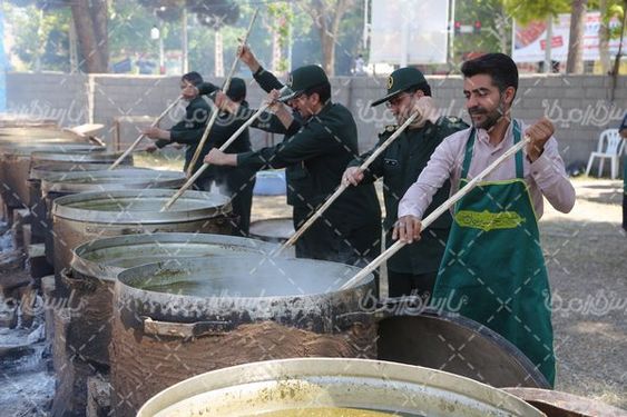 دانلود تصویر پخت آش نذری