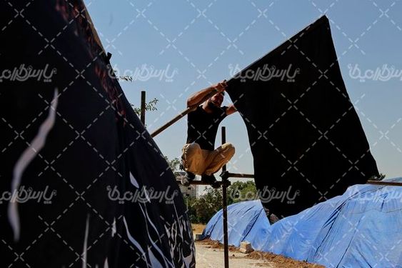 نصب پرچم محرم