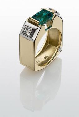 جواهرات حلقه نگین سبز انگشتر 2