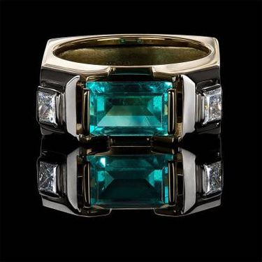 جواهرات حلقه نگین سبز انگشتر 3