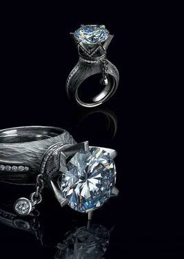 انگشتر حلقه جواهرات نگین دار