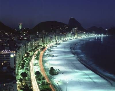 ساحل ریو شب شهر تاریک