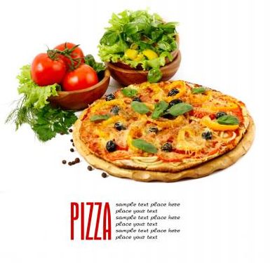 پیتزا اغذیه فست فود گوجه فرنگی