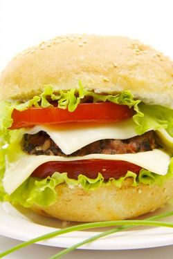 ساندویچ همبرگر مخصوص اغذیه