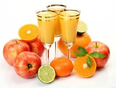 میوه لیوان آبمیوه سیب پرتقال