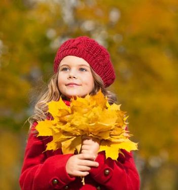 دختر کودک پوشاک فصل پاییز برگ