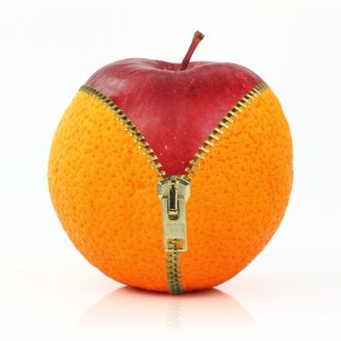 عکس گرافیکی میوه سیب پرتقال