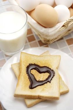 صبحانه شیر کاکائو تخم مرغ