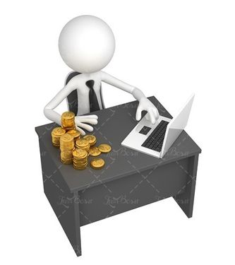 تجارت الکترونیک آدمک لپ تاپ