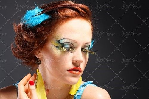 سالن آرایش رنگ مو مژه پروانه ای 