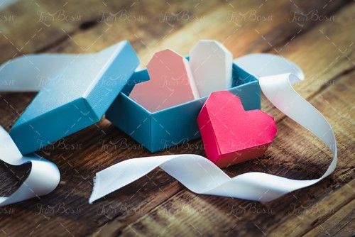 جعبه هدیه آبی رنگ جعبه کادو 