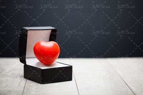 جعبه حلقه جعبه انگشتر قلب 