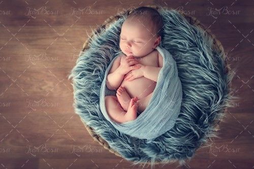 نوزاد کودک بچه سبد خواب  بچه 