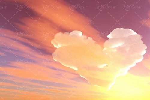 بکگراند ابر قلبی پس زمینه 