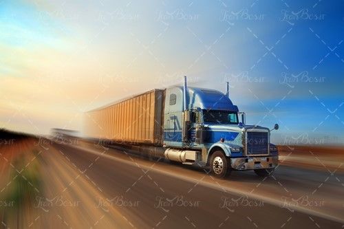تریلی آبی رنگ اف هاش ماشین 