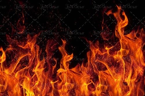 شعله کشیدن آتش قرمز 