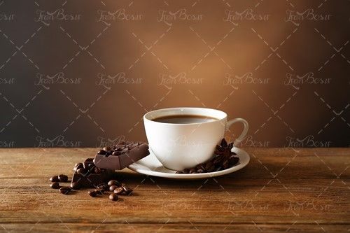 کافی شاپ فنجان قهوه دانه قهوه 1