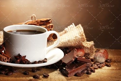 گونی قهوه چوب دارچین فنجان 