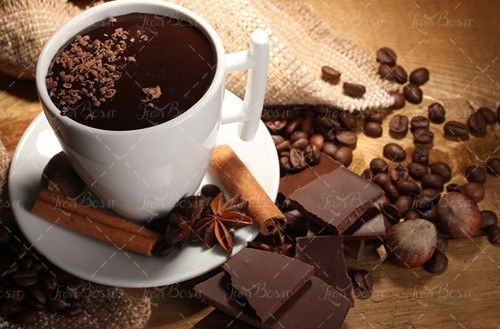 شکلات داغ قهوه فنجان 
