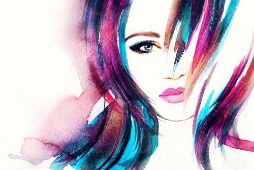 نقاشی چهره سالن آرایش و زیبایی