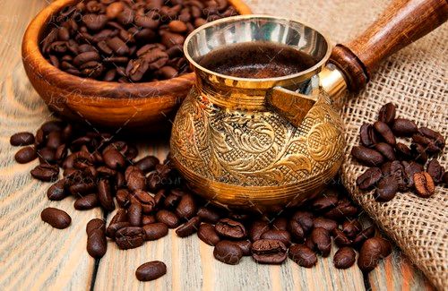 قهوه جوش دانه های قهوه 