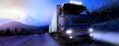 هوای بارانی تریلی ماشین سنگین 