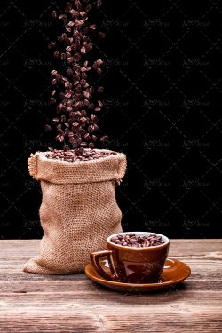 کیسه قهوه فنجان قهوه ای 