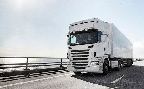 تریلی اسکانیا سفید کامیون 