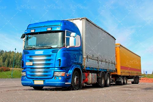 کامیون تریلی اسکانیا آبی 