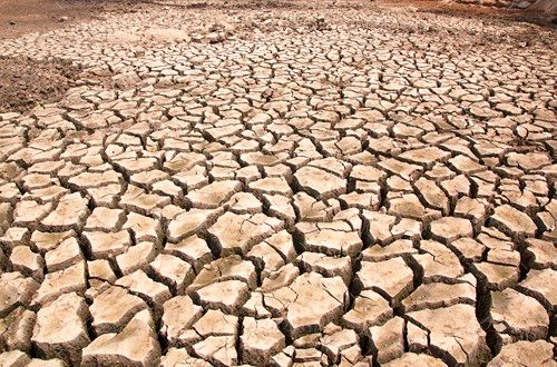 کویر  زمین ترک خورده 