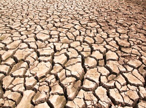زمین  ترک خورده صحرای خشک